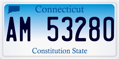 CT license plate AM53280