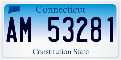 CT license plate AM53281