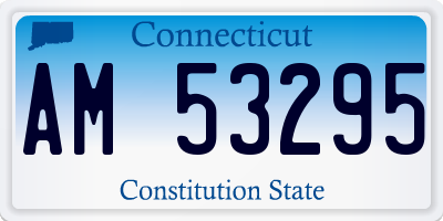 CT license plate AM53295