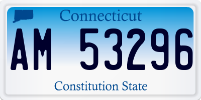CT license plate AM53296