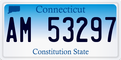 CT license plate AM53297