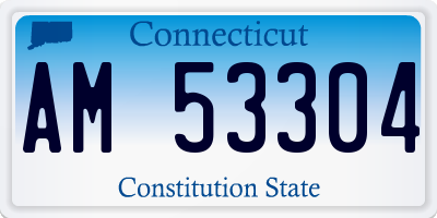 CT license plate AM53304