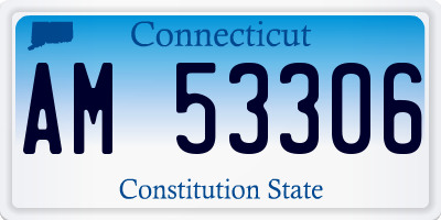 CT license plate AM53306