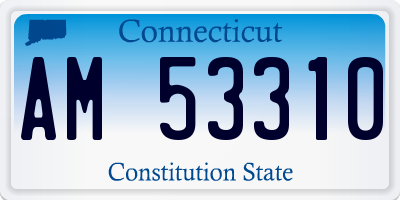 CT license plate AM53310