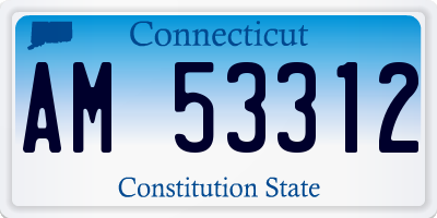 CT license plate AM53312