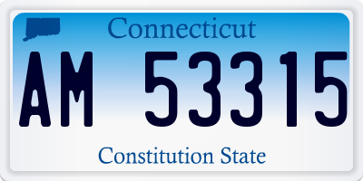 CT license plate AM53315