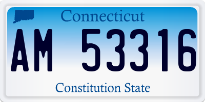 CT license plate AM53316