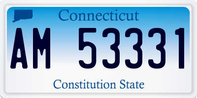 CT license plate AM53331