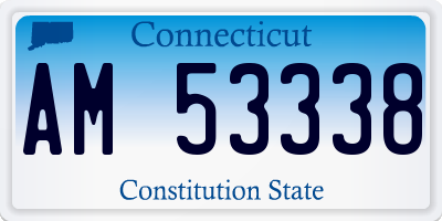 CT license plate AM53338