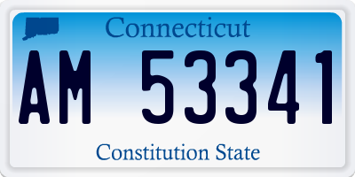 CT license plate AM53341