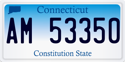 CT license plate AM53350