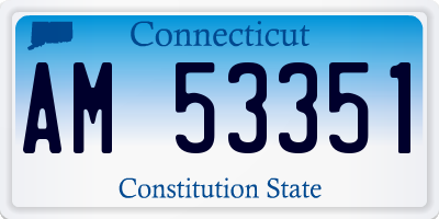 CT license plate AM53351