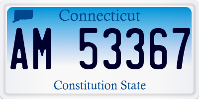 CT license plate AM53367