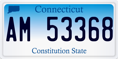 CT license plate AM53368