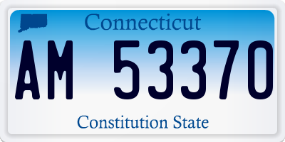 CT license plate AM53370