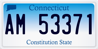 CT license plate AM53371