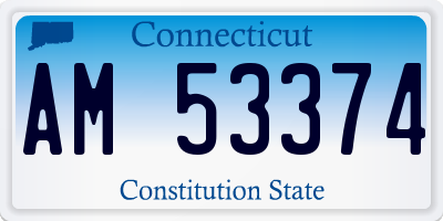 CT license plate AM53374