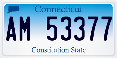 CT license plate AM53377