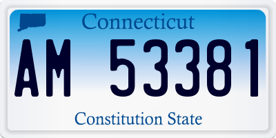 CT license plate AM53381