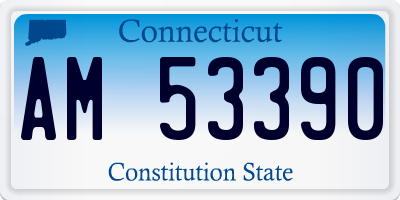 CT license plate AM53390