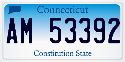 CT license plate AM53392