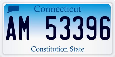 CT license plate AM53396