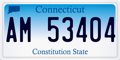 CT license plate AM53404