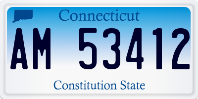 CT license plate AM53412