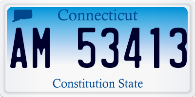 CT license plate AM53413