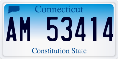 CT license plate AM53414
