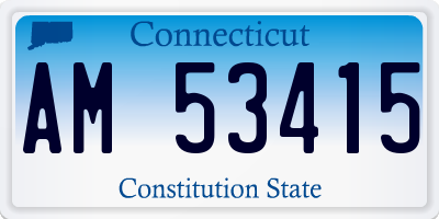 CT license plate AM53415