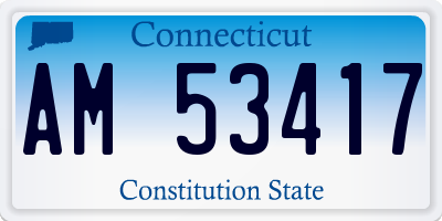 CT license plate AM53417