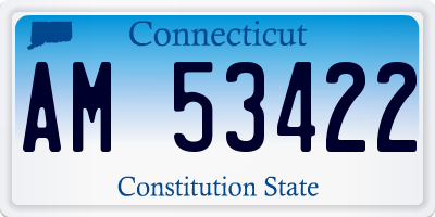CT license plate AM53422