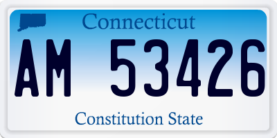 CT license plate AM53426
