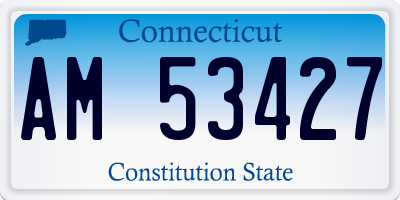 CT license plate AM53427