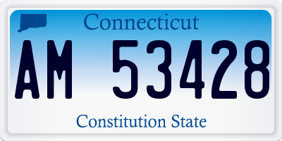 CT license plate AM53428