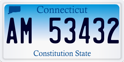 CT license plate AM53432
