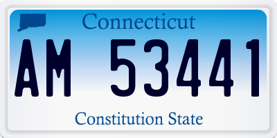 CT license plate AM53441