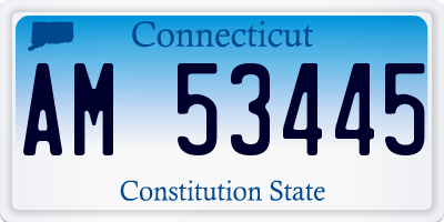 CT license plate AM53445