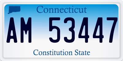 CT license plate AM53447