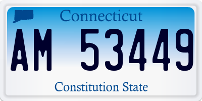 CT license plate AM53449