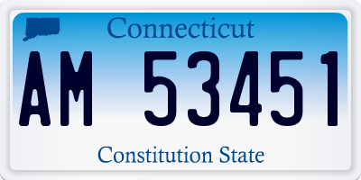 CT license plate AM53451