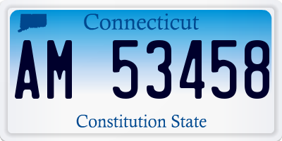 CT license plate AM53458