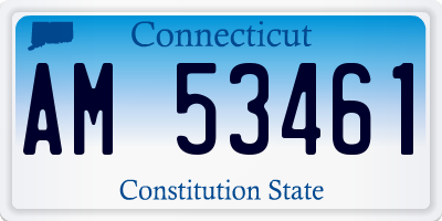 CT license plate AM53461