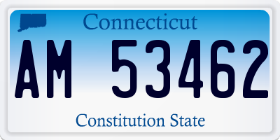CT license plate AM53462