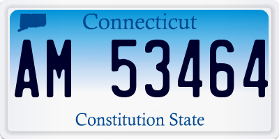 CT license plate AM53464