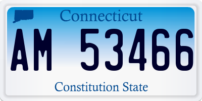 CT license plate AM53466