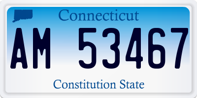 CT license plate AM53467