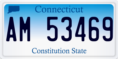 CT license plate AM53469