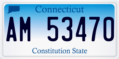 CT license plate AM53470